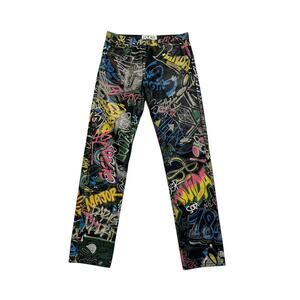 graffiti runway denim